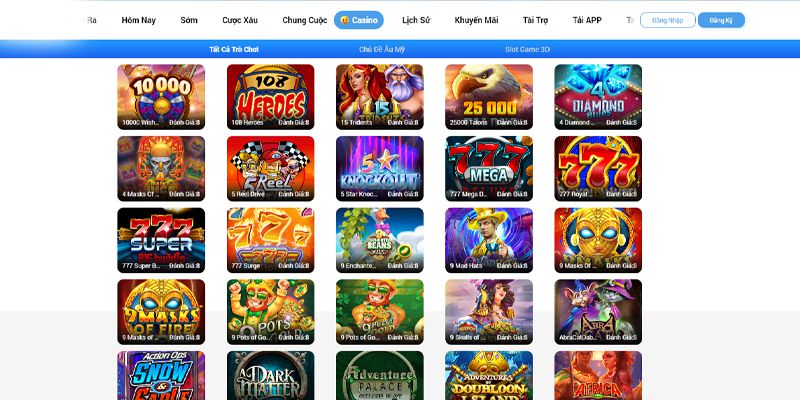 Chuyên mục slot game được bet thủ yêu thích