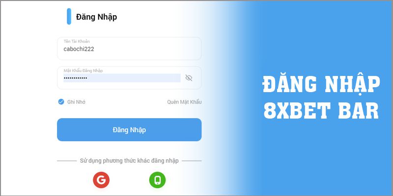 Hướng dẫn cho người chơi mới cách đăng nhập 8xbet bar