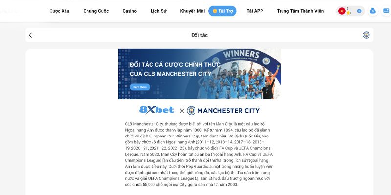 Nguồn gốc của nhà cái man city 8xbet 